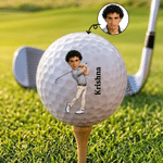 Personalized Photo Golf Ball with Name Golfer Accessories Training Competition Birthday Gift for Golf Player Lover