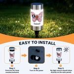 Gepersonaliseerde Multicolor Vlinder Kruis Foto Solar Tuinlamp met Naam Tuindecoratie Sympathie geschenk voor familie verlies van vader moeder