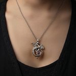 Personalized Western Fantasy Dragon Natural Birthstone Necklace Daily Jewelry Birthday Anniversary Gift for Women Men