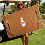 Personalizowany pokrowiec na siedzenie wózka golfowego w kratkę z inicjałem lub imieniem idealny jako prezent urodzinowy i akcesorium dla golfistów