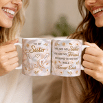 Personalized Pearl Shell 3D Effect Flower 11 oz / 15 oz Ceramic Mug with Name Birthday Anniversary Gift for Besties Sisters