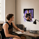 Personalised Colourful Splatter Paint 1-3 Photos Tinplate Metal Sign with Name and Number Wall Decoration Team Gift for Sports Lover