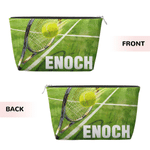 Bolsa de maquillaje portátil personalizada con nombre para tenistas Regalo de cumpleaños de viaje para los amantes del tenis