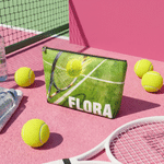 Bolsa de maquillaje portátil personalizada con nombre para tenistas Regalo de cumpleaños de viaje para los amantes del tenis