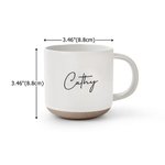 Taza de cerámica personalizada multicolor de 355 ml con nombre grabado ideal para el hogar y la oficina regalo de cumpleaños para amigos y colegas