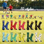 Personalized Photo Funny Soccer Pattern Breathable Mid-Calf Socks with Name and Number  Daily Wear World Cup Birthday Gift for Man Kid Football Lover