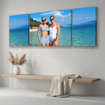 Photos Minimalistes Personnalisées Set of 3 Wrapped Canvas Print Gallery Wall Display Home Decor Ship from USA Wedding Anniversary Gift for Family Friend