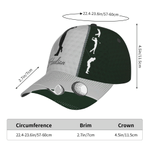 Personalized Golf Swing Silhouette Multicolor Baseball Cap with Name Father's Day Game Day Birthday Gift for Golf Lovers