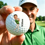 Personalized Photo Golf Ball with Name Golfer Accessories Training Competition Birthday Gift for Golf Player Lover