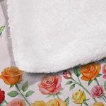 Personalized Multicolor Birth Flower Butterfly Soft Cozy Hooded Blanket with Name Daily Use Birthday Gift for Family Friend
