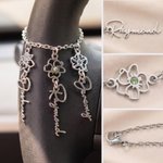 Personalised Birthstone Birth Flower Name Steering Wheel Charm Car Decor Birthday Gift for New Drivers Car Owners
