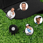 Personalised Photo Cartoon Character Magnetic Hat Clip Golf Ball Marker with Name Birthday Game Day Gift for Golf Player