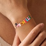 Personalized Graduation Cap Enamel Bubble Letter Name Bracelet Unique Jewelry Daily Wear Graduation Ceremony Gift for Graduates