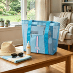 Personalised Colourful Retro Stripe Shadow Letter Fashion Women Tote Beach Bag with Name Daily Use Travel Birthday Gift for Women Besties