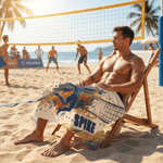 Personalised Volleyball Pattern Quick Dry Oversized Beach Towel with Name Daily Use Birthday Summer Vacation Gift for Volleyball Player Friend