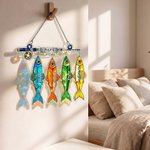 Gepersonaliseerd Hengelhaak Vissen Acryl Ornament met Namen Verjaardag Vaderdag Geschenk voor Papa Echtgenoot Vissenliefhebber