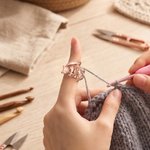 Personalized Cute Cat Crochet Yarn Tension Ring with Name and Text Crochet Accessories Birthday Gift for Crochet Lovers Cat Lovers
