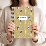 Personalised Chinoiserie Panda A5 Spiral Notebook with 120 Lined Pages Daily Use Birthday Gift for Friend Girl Coworker