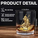 Personalisierte Wukong Monkey King Old-Fashioned 10 oz Whiskey Glas mit Namen täglichen Gebrauch Geburtstag Jahrestag Geschenk für Papa Mann