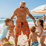 Personalised Best Daddy Ever Kid Face Photo Quick Dry Swim Trunks with Nickname Beach Party Summer Holiday Birthday Gift for Dad Grandpa