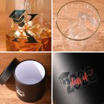 Personalised Funny Middle Finger Graduation Cap Whiskey Glass with Initial and Text Graduation Party Fun Gag Gift for Graduates