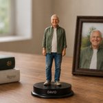 Personalized Creative Photo to 3D Figure Statue Ornament with Base and Name Home Decor in Loving Memory Sympathy Gift for Family Friend Pet Lover