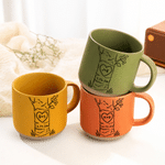 Personalized Heart Tree 12 oz Biscuit Base Ceramic Mug with Name and Date Daily Use Birthday Gift for Couple Family Woman