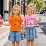 Personalised Sweet American Multicolour T-shirt Sweatshirt with Name and Text Daily Wear US Independence Day Gift for Family