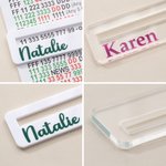 Personalisierte Clear & White Acryl Mahjong Pusher Line Finder Mahjong Nacht Geburtstag Geschenk für Mahjong Spieler