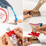 Personalised Basketball Graduation Cap Wooden Money Clip Ornament with Name and Year Graduation Party Gift for Graduates Sports Lovers
