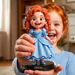 Personalized Princess Character Photo Keepsake Figurine with Name Room Decor  Birthday Anniversary Gift for Girls Daughters