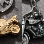 Spersonalizowany brelok motocyklowy Anioł Stróż z imieniem Moto Club Prezent urodzinowy dla miłośników motocykli