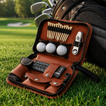 Personalised Cartoon Character Face Photo Golf Organizer Pouch and Golf Tools Set with Name Daily Use Father's Day Birthday Gift for Golf Lovers