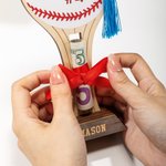 Personalised Basketball Graduation Cap Wooden Money Clip Ornament with Name and Year Graduation Party Gift for Graduates Sports Lovers
