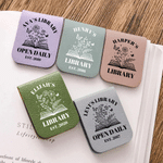 Personalized Book Birth Flower Magnetic PU Leather Bookmark Clip with Name Text and Year Reading Birthday Gift for Book Lovers Bookworms