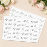Personalised Wreath Emblem Heart Waterproof Return Address Stickers Labels with Initial and Text Party Decor Wedding Gift for Couple Newlywed