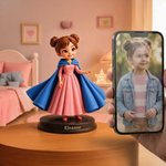 Personalized Princess Character Photo Keepsake Figurine with Name Room Decor  Birthday Anniversary Gift for Girls Daughters