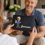 Personalised Cartoon Character Face Photo Golf Organizer Pouch and Golf Tools Set with Name Daily Use Father's Day Birthday Gift for Golf Lovers
