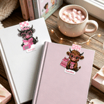 Personalised Highland Cow Magnetic Bookmark Clip with Name Birthday Holiday Gift for Bookworms Reading Lovers