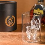 Personalised Funny Middle Finger Graduation Cap Whiskey Glass with Initial and Text Graduation Party Fun Gag Gift for Graduates