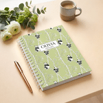 Personalised Chinoiserie Panda A5 Spiral Notebook with 120 Lined Pages Daily Use Birthday Gift for Friend Girl Coworker