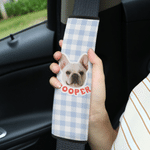 Personalized Cute Pet Photo Waterproof Seat Belt Cover Set of 2 with Name Car Accessory Pet Party Birthday Gift for Pet Lovers Car Owners