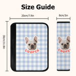 Personalized Cute Pet Photo Waterproof Seat Belt Cover Set of 2 with Name Car Accessory Pet Party Birthday Gift for Pet Lovers Car Owners