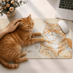 Personalized Watercolour Style Pet Photo Heart Non-Slip Mouse Pad Desk Mat with Name Daily Office Use Birthday Gift for Family Pet Lovers