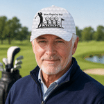 Personalized Golfer Silhouette Best Man By Par Classic Cap with 1-15 Names Father's Day Game Day Birthday Gift for Golf Lover Dad Grandpa