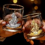 Personalisierte Wukong Monkey King Old-Fashioned 10 oz Whiskey Glas mit Namen täglichen Gebrauch Geburtstag Jahrestag Geschenk für Papa Mann