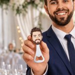 Personalised 3D Family Bobblehead Portrait Photo Bottle Opener Bottle Stopper Anniversary Father's Day Birthday Gift for Drinking Enthusiasts