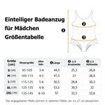 Personalisierter Einteiliger Badeanzug mit Cartoon-Meerjungfrau | mit Initiale und Namen | Schwimmzubehör | Sommergeschenk zum Geburtstag für Mädchen