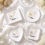 Cadeau d'anniversaire personnalisé pour le personnel médical en céramique en forme de coeur et de fleur de naissance.