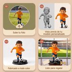 Figura 3D personalizada de futbolista con foto y nombre decoración de escritorio regalo de cumpleaños para niños y amantes del fútbol